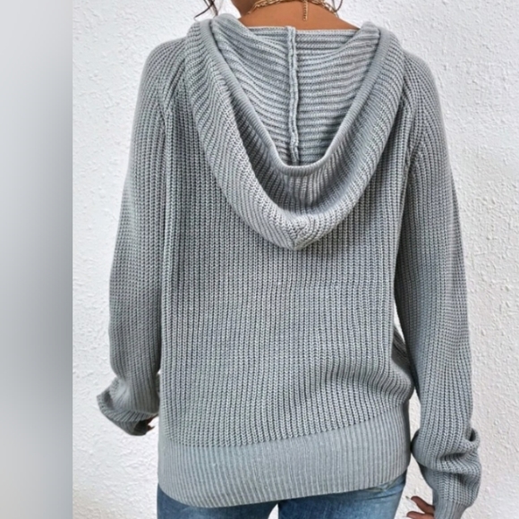 EUC Drawstring knit hoodie - Picture 2 of 10